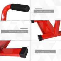 DURHAND Elevador para Motocicletas con Manivela Altura Ajustable de 27,5/39,5 cm Base Antideslizante Carga 150kg Rojo y Negro(m-6)