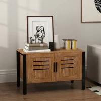 PawHut Cat Litter Box Enclosure with Tall Legs, Scratching Board, Double Doors, Ventilation Holes, 80 x 45 x 50 cm, Dark Brown(m-9)