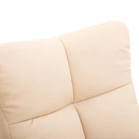 HOMCOM Relaxsessel Massagesessel mit Fußhocker Stauraum Liegefunktion Fernsehsessel mit Massagefunktion TV Sessel 145°-Neigung Polyester Cremeweiß 80 x 86 x 99 cm(m-10)