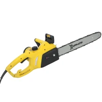 DURHAND 2000W Powerful Electric Chainsaw, 16" Aluminium Blade Portable Corded Chain Saw, 7250rpm Chain Saw for Garden Tree Pruning, 13m/s Chain Speed Auto Chain Lubrication to Cut Wood, Yellow(m-10)