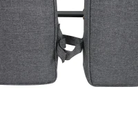 Outdoor Garden Furniture Set with 2 Sofas, Adjustable Wood Table, Galvanised Iron Frame, Cushions and Pillows, 250L x 186W x 76H cm, Grey(m-10)