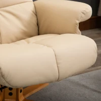 HOMCOM Relaxsessel Massagesessel mit Fußhocker Stauraum Liegefunktion Fernsehsessel mit Massagefunktion TV Sessel 145°-Neigung Polyester Cremeweiß 80 x 86 x 99 cm(m-9)
