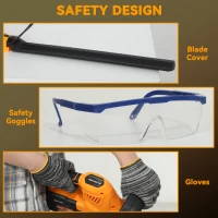 Outsunny 20" Cordless Hedge Trimmer, 18V Electric Hedge Cutter with 51cm Dual Action Blade, 2 x 4000mAh Batteries and Brushless Motor for Garden Branches, Shrubs, Twigs, Orange(m-7)