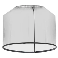Outsunny Plasa Impletita pentru Aer Liber pentru Umbrele Plasa Tesuta cu Copertina Casa cu Plasa Tesuta Negru(m-11)