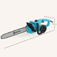 DURHAND 2000W Powerful Electric Chainsaw, 16" Aluminium Blade Portable Corded Chain Saw, 7250rpm Chain Saw for Garden Tree Pruning, 13m/s Chain Speed Auto Chain Lubrication to Cut Wood, Blue(m-3)