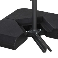 Outsunny Suport Umbrele de Plaja 4 Caramizi de Umplut cu Apa si Nisip(m-12)