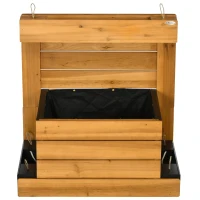 Outsunny Hochbeet mit 4 Pflanzkästen, Selbstbewässerungssystem, Vliesverkleidung, wetterbeständig, 79,5 cm x 49,5 cm x 80 cm(m-12)