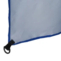 Outsunny Sonnenschirm Strandschirm Sonnenschutz mit Seitenwand Strand Polyester Blau 2,2 x H2,2m(m-8)