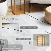 HOMCOM Three-Shelf Standing Lamp - Natural(m-7)