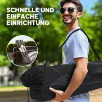 Outsunny Składane krzesło dla 2 osób z uchwytami na napoje i torbą, do 250kg, Khaki(m-6)