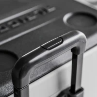 HOMCOM Autokühlschrank, Kühlbox, 50L, bis -20° C, Touch-Display, 2 Räder, Teleskopgriff, 58,6 x 37,8 x 54,5 cm, Grau(m-11)