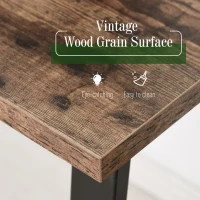 HOMCOM Computer Table, Writing Desk with Steel Frame and Wood Top, Industrial Home Study Table, 115 x 58 x 74.5cm, Rustic Brown and Black(m-4)