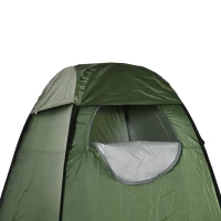 Outsunny Duschzelt, Outdoor Umkleidekabine, faltbar, inkl. Tragetasche, 126 x 124 x 189 cm, Dunkelgrün(m-10)