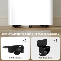 Vinsetto Metalen Archiefkast, Kantooropslag, 3 Rollende Lades, Wit(m-7)