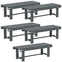 Outsunny 2-Seater Garden Wooden Bench, Grey(m-11)