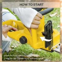 DURHAND 2000W Powerful Electric Chainsaw, 16" Aluminium Blade Portable Corded Chain Saw, 7250rpm Chain Saw for Garden Tree Pruning, 13m/s Chain Speed Auto Chain Lubrication to Cut Wood, Yellow(m-6)