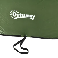 Outsunny Duschzelt, Outdoor Umkleidekabine, faltbar, inkl. Tragetasche, 126 x 124 x 189 cm, Dunkelgrün(m-11)