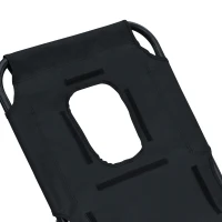 Outsunny ligbed met leesgat 190 cm x 56 cm x 28 cm, zwart(m-9)