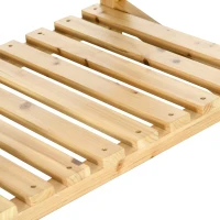 Outsunny Regal für Getränkekisten Kistenständer bis 4 Kisten Naturholz 2 Etagen 74 x 45 x 111 cm(m-11)