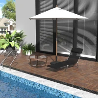 Outsunny Ligstoel liggen ligbank voor buiten stoel relax lounger lounger voor in het bad tweebenig 4 kleuren(m-3)