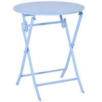 Outsunny Bistroset für 2 Personen Balkonmöbel Set patio Hof Garten Hellblau(m-13)