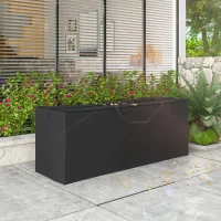 Outsunny Aufbewahrungstasche Gartenpolster, Auflagentasche, Schutzhülle mit Tragegriff Reißverschluss 200x60x75 cm, Schwarz(m-8)