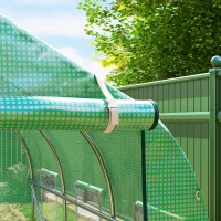Outsunny Estufa tipo Túnel 3x2x2 m Estufa de Exterior com 6 Janelas de Malha e Porta Estufa de Cultivos para Pátio Jardim Verde(m-9)