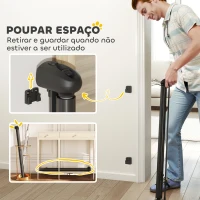 PawHut Barreira para Cães Retrátil 0-144 cm  para Cães Pequenos Barreira de Segurança para Animais de Estimação com Fecho Preto(m-6)