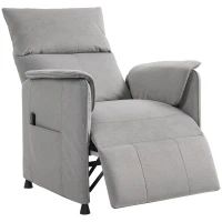HOMCOM Poltrona Relax Reclinável Elétrica com Função Memória Apoio para Pés Controlo Remoto e Bolsos Laterais 80x83x104 cm Cinzento(m-4)