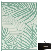 Outsunny Tappeto da Esterno 274x365cm Impermeabile e Reversibile con Borsa di Trasporto, Verde e Crema(m-1)