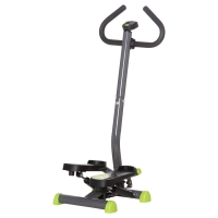 HOMCOM Máquina de Step Stepper Fitness em Casa com Tela LCD Alça e Pedais Antiderrapantes para Ginásio 55x44x108 cm Cinzento