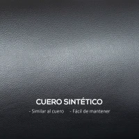 HOMCOM Sofá de 2 Plazas con Tapizado de Cuero Sintético Acolchado Grueso y Patas de Madera para Salón 117x78x78 cm Negro(m-7)