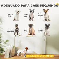 PawHut Barreira para Cães Retrátil 0-144 cm  para Cães Pequenos Barreira de Segurança para Animais de Estimação com Fecho Branco(m-8)