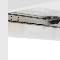 HOMCOM Masă Extensibilă pentru 4-6 Persoane cu Panouri Rabatabile, 120-160x80x78 cm, Alb Lucios(m-9)