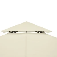 Outsunny Gazebo Replacement Canopy 3x3 m-Cream White(m-8)