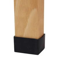 Outsunny Mesa de Jardinería de Madera con Superficie Metálica Estantes y Ganchos para Jardín Terraza 76x37x89 cm Natural(m-7)