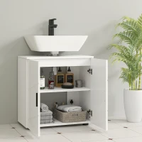 kleankin Under Sink Cabinet with Shelf - White(m-7)