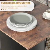 HOMCOM Mesa de Cozinha Dobrável com Rodas Laterais Rebatíveis Gaveta e Prateleiras para 2-4 Pessoas 120x72x75 cm Madeira Branco(m-7)