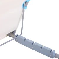 Outsunny Conjunto de 2 Esteiras de Praia com Encosto Reclinável em 5 Níveis Bolsa de Transporte e Apoio de Cabeça 48x134x33-43 cm  Branco Creme(m-9)