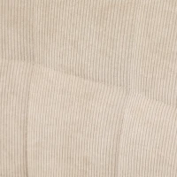 HOMCOM Fotel akcentowy w stylu skandynawskim z otomaną, zestaw foteli, drewno bukowe, w wyglądzie sztruksu, Beżowy(m-13)