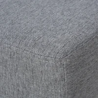 HOMCOM Apoio para os Pés de Sala de Estar Banco Retangular com Estrutura de Madeira para Sala de Estar 40x30x24 cm Cinzento(m-8)