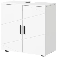 kleankin Under Sink Cabinet with Shelf - White(m-11)