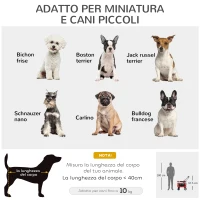 PawHut Passeggino per Cani Taglia Piccola e Mini con 2 Guinzagli e Custodia Portaoggetti, 81x58x97.5 cm(m-4)
