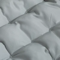 Outsunny Șezlong de Plajă Pliabil cu Spătar Reglabil, Pernă, Suport pentru Cap și Buzunar, 58x189x32.5 cm, Gri Deschis(m-8)