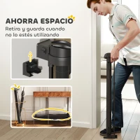 PawHut Barrera de Seguridad para Perros Retráctil con Interruptor de Cierre para Puertas Escaleras Pasillos 142x10x87 cm Negro(m-6)