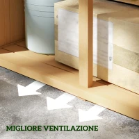 Outsunny Casetta da Giardino i Legno a 4 Ripiani con Anta a Persiana, 87x46.5x160 cm, Giallo e Verde(m-8)