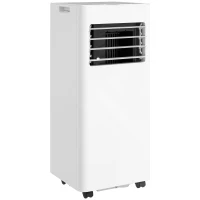 HOMCOM Aire Acondicionado Portátil 3 en 1 con Deshumidificador Ventilador y Kit de Ventana Fácil de Mover 30x29x69 cm Blanco(m-1)