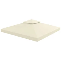 Outsunny Gazebo Replacement Canopy 3x3 m-Cream White(m-11)
