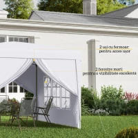 Outsunny Cort de Gradina Impermeabil 3×3 m cu Panouri Laterale(m-7)