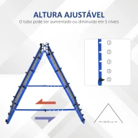 HOMCOM Rede de rebote dobrável para treinamento rebotador ajustável em 5 níveis em ângulo com tubo de aço 100x95x90 cm azul(m-4)